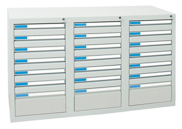 stumpf ladekast serie ESTA, RAL 7035/7035, 21 laden (18x100, 3x200 mm), 7603207