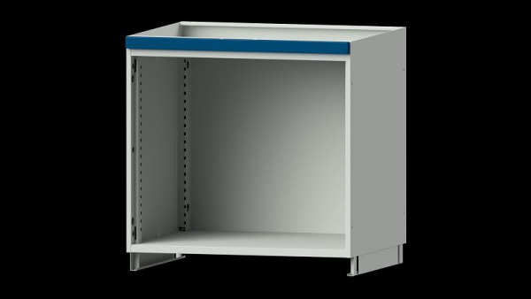 ANKE werkbanken bovenkast modulair kastsysteem, model 300, 865 x 720 x 800 mm, RAL 7035/5010, lege behuizing open, 631.190