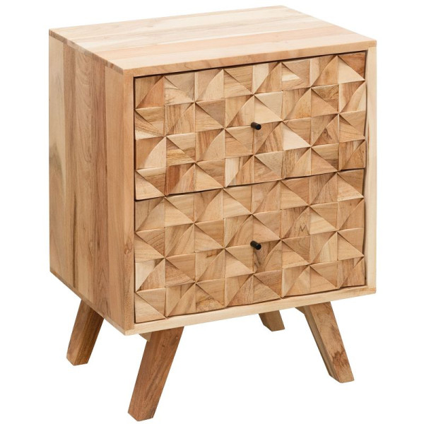 Wohnling nachtconsole REWA 44x61x35cm massief acaciahout, WL5.601