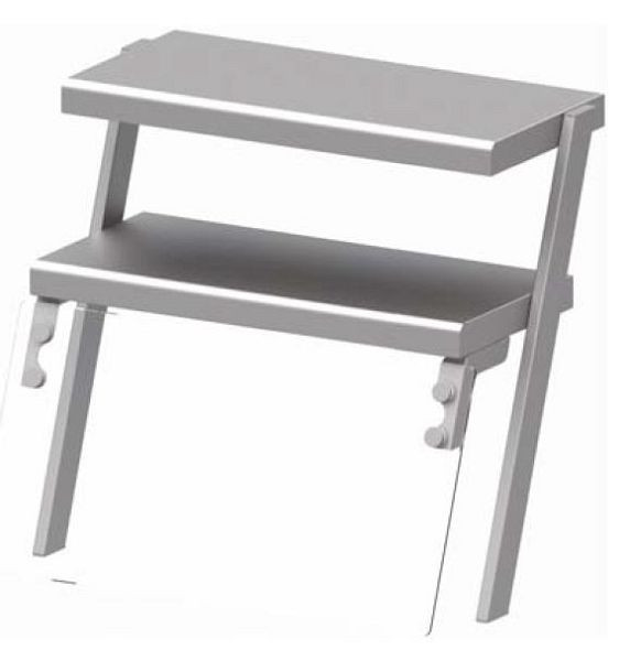 Stalgast dubbele bovenplank met glazen hoestbescherming, warmtelamp en verlichting 767x540x700 mm voor voedseluitgiftesystemen, ZS07106