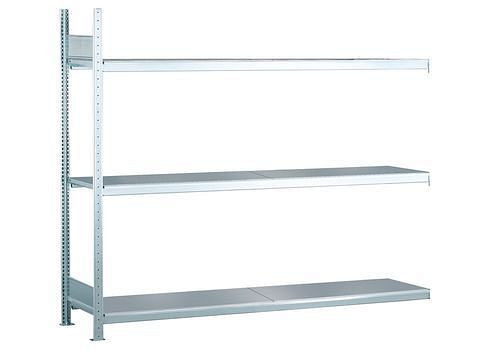 Schulte breedvakstelling met stalen legborden, aanbouwveld, 3 opbergniveaus, vakbreedte 2500 mm, 2506 x 436 x 2000 mm, 278903