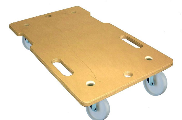 BS-rollen universele wals, wiel-Ø 75 mm, inbouwhoogte 112 mm, kunststof wiel, draagvermogen 150 kg, plaatmaat 350x600 mm, verpakking: 2 stuks, A.-ROLLER.350
