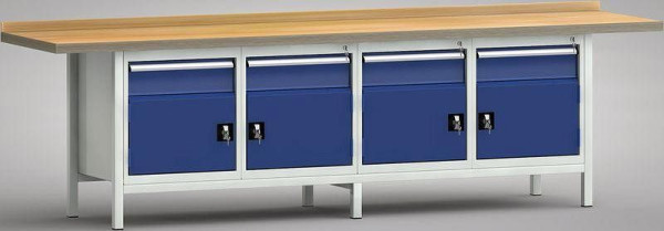 KLW standaard werkbank - 3000 x 700 x 840 mm L x D x H, WS427N-3000M40-E1650