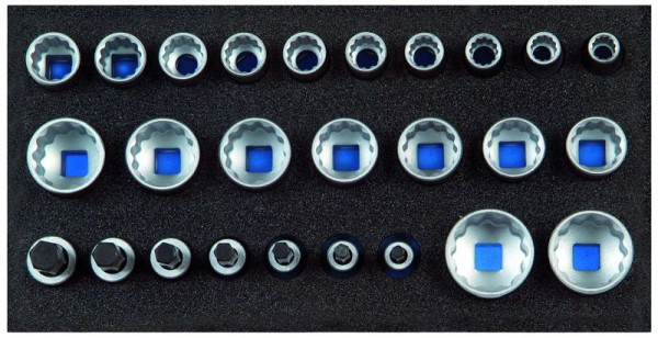 GEDORE CT-inzet met assortiment, set dopsleutel-inzetstukken 1/2'', UD-profiel, CT, 2308916