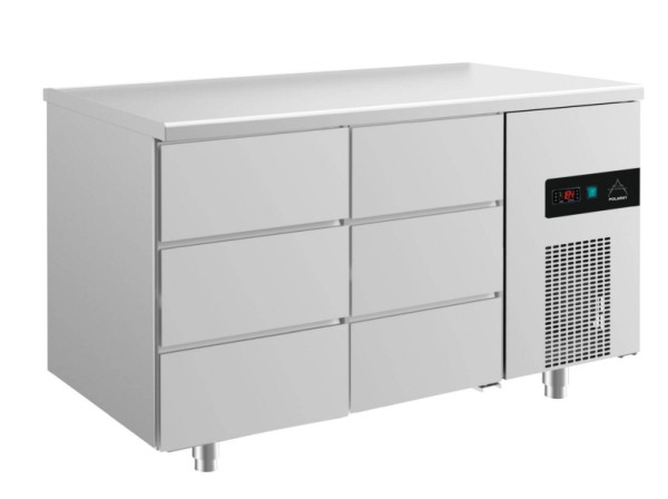 A&S Polarny koeltafel -2 tot +8°C met 2x drie laden, 1400 x 700 x 850 mm, KT2DD