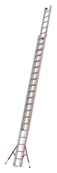 HYMER-kabelladder, tweedelig, 2x20 sporten, lengte ingeschoven 5,86 m / uitgeschoven 10,34 m, 605140