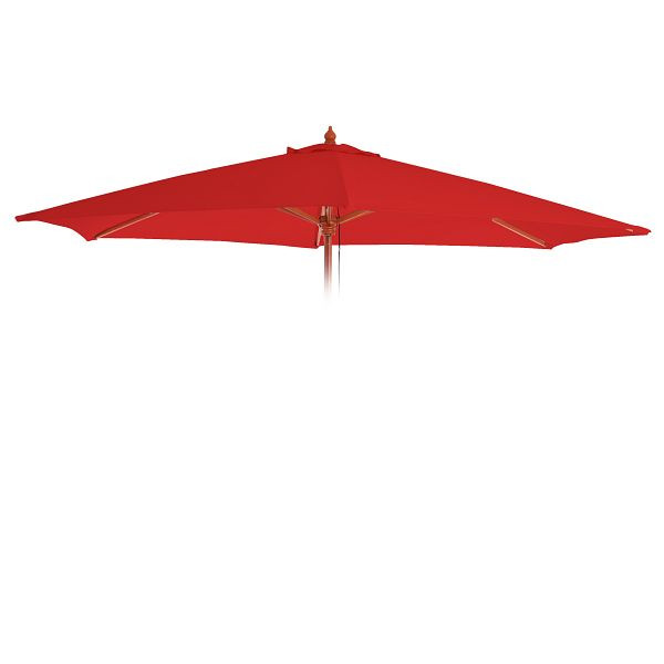 Mendler vervangende hoes voor Florida parasol, parasolhoes vervangende hoes, Ø 3m polyester 6 stutten, rood, 97726