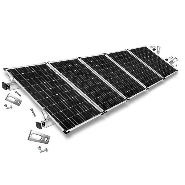 Offgridtec bevestigingsset met stokschroeven voor montage op schuin dak 5 zonnepanelen framehoogte 30 mm, 8-01-013765-009