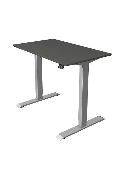 Kerkmann compacttafel B 1000 x D 600 mm, elektrisch in hoogte verstelbaar van 740-1230 mm, antraciet, 10226413