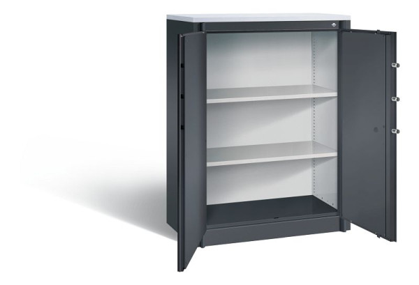 C+P brandwerende kast Certos, H1226xB930xD500mm, kleur: zwart-grijs, dagschoot, 3 OH, 1171-00 S10318