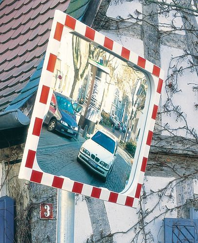 DENIOS Verkehrsspiegel Diamond, aus Sekurit Sicherheitsglas, 400 x 600 mm, 271599
