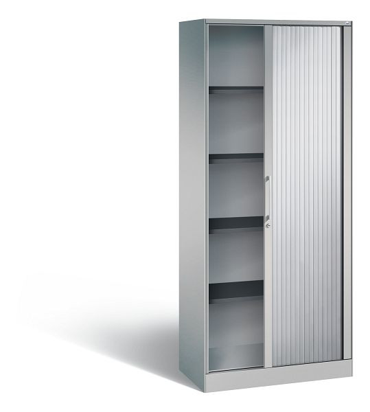 C+P rolluikkast Asisto, H1980xB800xD435mm, kleur: wit aluminium, beugelgreep, 5 FH, 143003-000 S10002