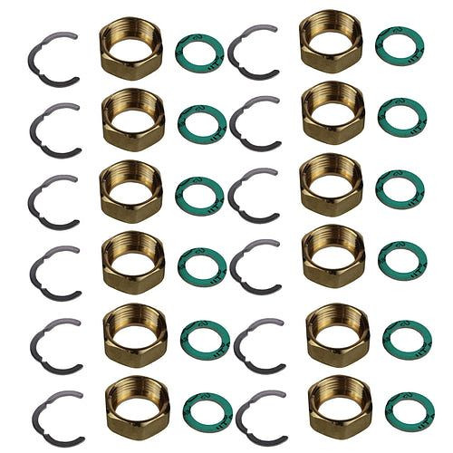 Environ set schroefmoffen/schroefverbinding voor RVS ribbelbuis, DN20 - 1", verpakking: 10 stuks, EN10KSDN20