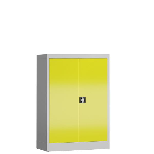 Lüllmann ClassiX draaideurkast, 1200 x 920 x 420 mm, lichtgrijs/zinkgeel, X-530326