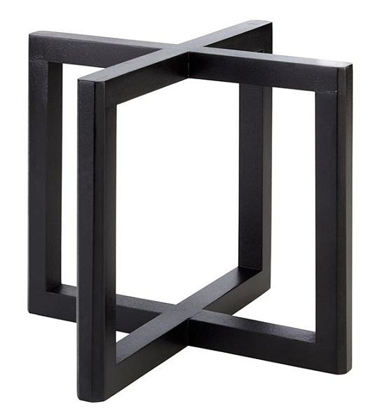 APS buffetstandaard -HOUT-, 20 x 20 cm, hoogte: 17,5 cm, acaciahout, zwart, 33281