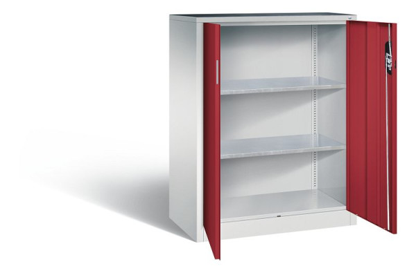 C+P gereedschapskast Acurado, H1200xW930xD500mm, kleur: lichtgrijs/robijnrood, verzonken handgreep, 8521-000 S10144