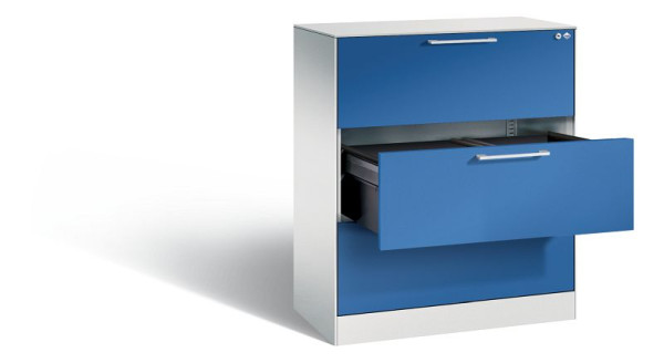 C+P hangarchiefkast Asisto, H1010xB800xD435mm, kleur: lichtgrijs/robijnrood, beugelgreep, 146043-312 S10144