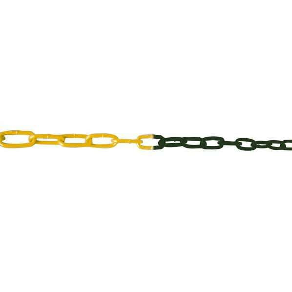 Schake 10 m afzetketting van staal, gelast, draaddikte 6 mm, verzinkt en geel/zwart gecoat, 430_67B-VE10
