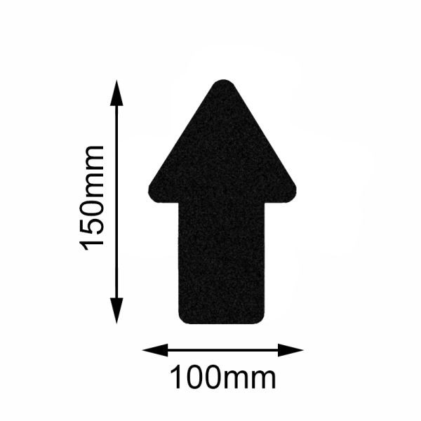 Mehlhose vloermarkering Safety zwarte pijl 100x150mm, VE: 10 stuks, KSSP1V10