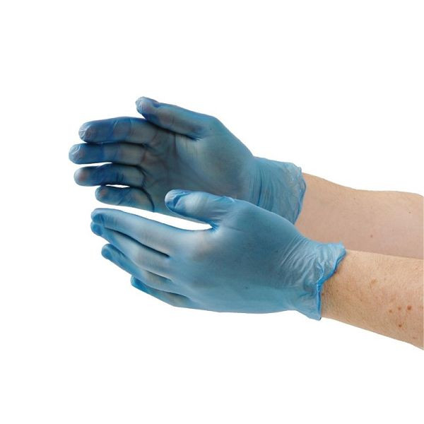 Vogue Vinyl Handschoenen Blauw Poedervrij L, CF403-L