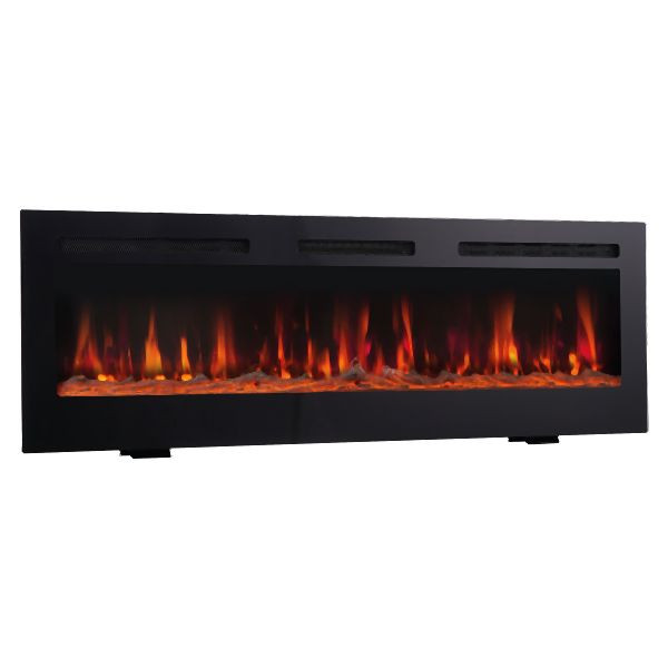 KAMINIO elektrische haard MARLON 50", zwart, met verwarming, EF02-55
