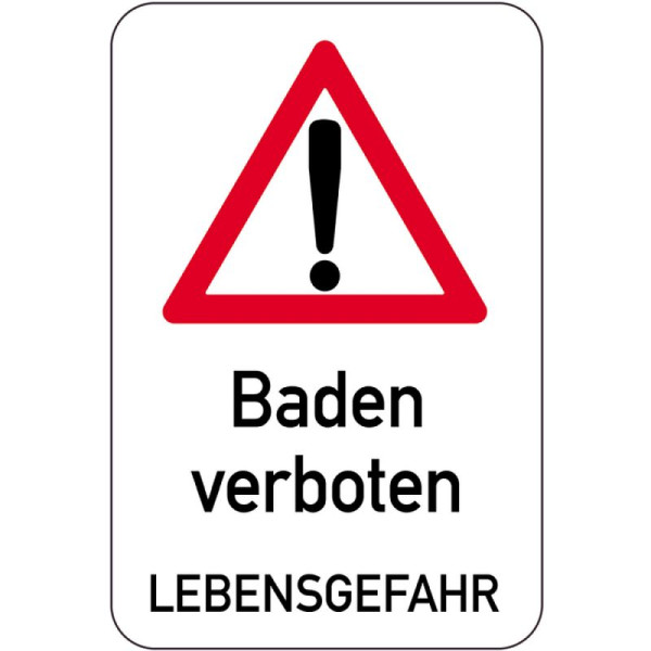 Steen HGS speciaal bord, zwemmen verboden, levensgevaar, 14914