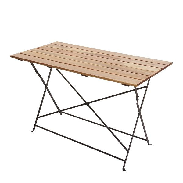 Mendler biertuintafel HWC-J40, opklapbare tuintafel, gastronomiekwaliteit acacia 120x60cm, natuurlijke kleur, 77438