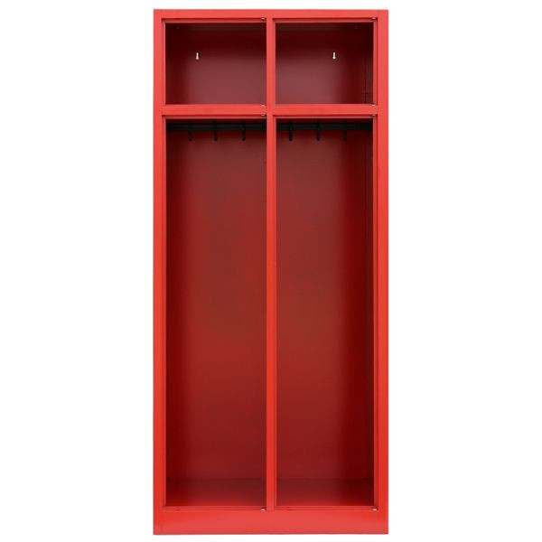 Lüllmann XL brandweerkast, 2 compartimenten, 1800 x 800 x 500 mm, vuurrood, 515820
