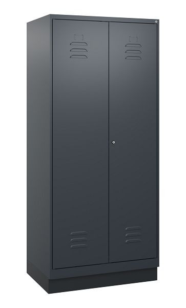 C+P luierkluis Classic PLUS, dubbele locker, onderbouw, 2 vakken, 1800x800x500mm, 7016/7016, cilinderslot, 0800227-22P S10027
