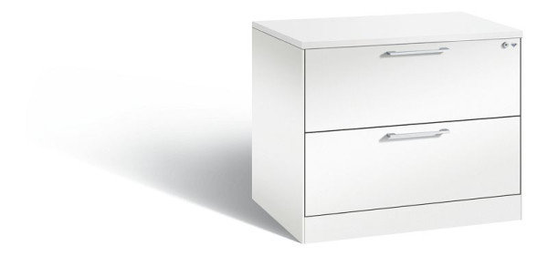 C+P archiefkast Asisto, H710xB800xD600mm, kleur: verkeerswit, beugelgreep, 146273-222 S10044