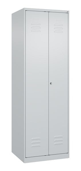 C+P Umkleidespind Classic PLUS SW, 2 Abteile, 1850x600x500mm, 7035/7035, Zylinderschloss, 080002-20 S10028