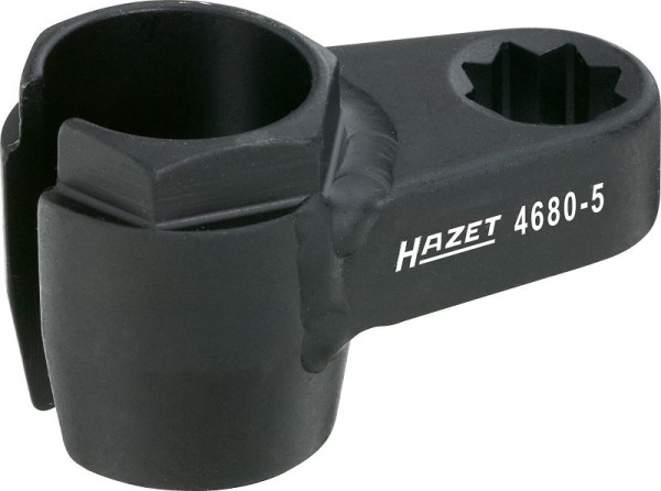 Hazet inzetstuk voor lambdasonde, dubbel vierkant, hol 12,5 mm (1/2 inch), buitenzeskantprofiel, 22 mm, 4680-5