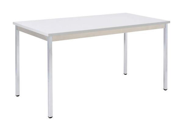 Bisley MULTI Desking multifunctionele tafel, rechthoekig, verchroomd, 25 mm, decor G grijs, H 740 x B 1200 x D 600 mm, MTC251206G399