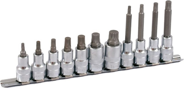 Projahn 1/2" bit doppenset op rail 11 delig multi-tand, 4233