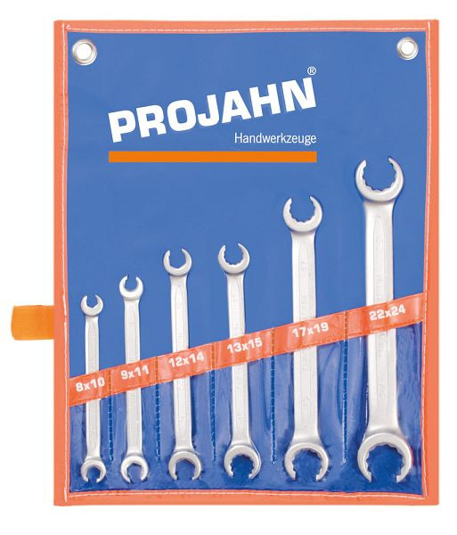 Projahn open dubbele ringsleutelset metrisch 6 delig, 2216