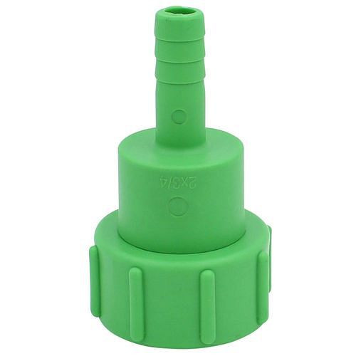 DENIOS IBC-adapter, met slangpilaar 3/4, met grove schroefdraad S60x6, met verdraaibeveiliging, VE 3 stuks, 311444