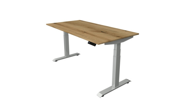 Kerkmann zit-sta tafel B 1600 x D 800 mm, elektrisch in hoogte verstelbaar van 640-1290 mm, eiken, 10040655