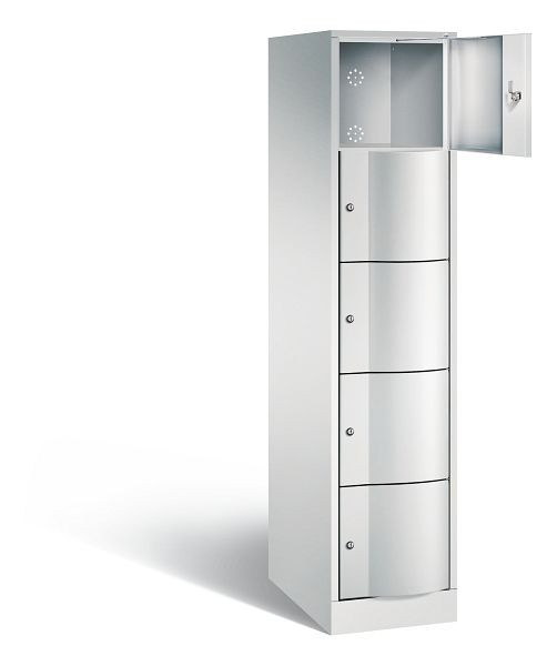 C+P XL lockerkast Resisto, H1950xB396xD640mm, kleur: lichtgrijs, 8570-173 S10001