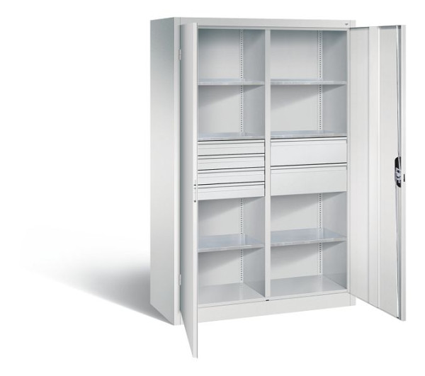 C+P Werkstattschrank mit 6 Schubladen, H1950xB1200xT500 mm, Lichtgrau, 8931-30415 S10014