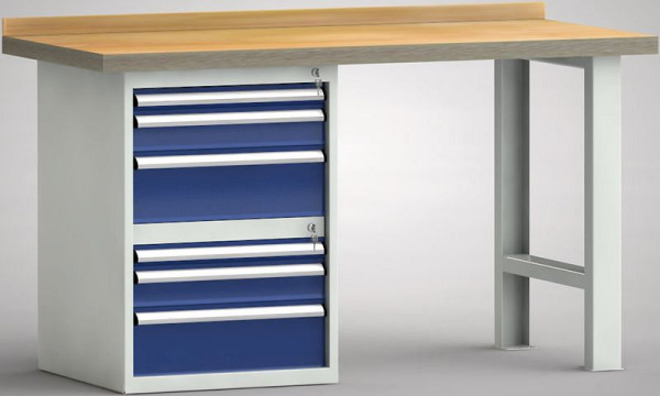 KLW standaard werkbank - 1500 x 700 x 840 mm L x D x H, WS515N-1500M40-E1930