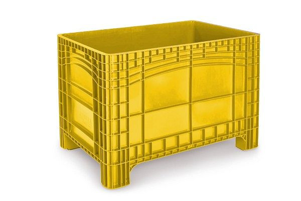 ALPHA NOAHBOX XL palletbox 1200x800x800 mm met 4 poten geel, 2900-GE