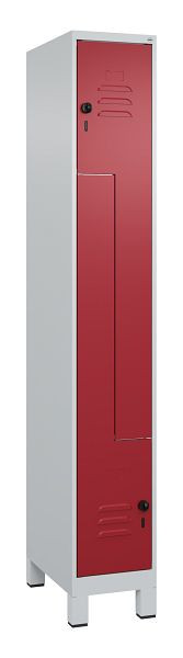 C+P Z-Spind Classic PLUS, C Z-Spind, Classic PLUS, Füße, 2 Abteile, 1950x300x500mm, 7035/3003, Drehriegel, 080013-102 S10001