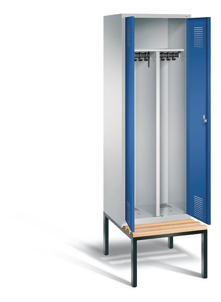 C+P zwart wit kastje Evolo, H2090xW610xD815mm, kleur: lichtgrijs / gentiaanblauw, 48052-20 S10003