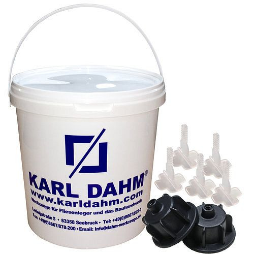 Karl Dahm Fliesen Nivelliersystem "schwarz" Basisset bis 12 mm Fliesenstärke, 12450