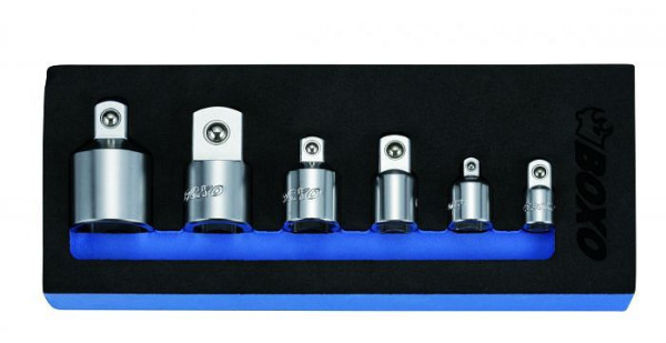 Boxo 1/4", 3/8", 1/2" en 3/4" adapterset 6 stuks, BXS004