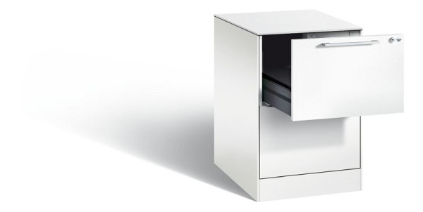C+P archiefkast Asisto, H710xB440xD600mm, kleur: verkeerswit, beugelgreep, 146 275-221 S10025