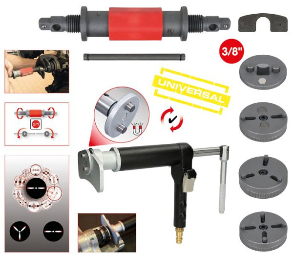 KS Tools Universele remzuiger-resetgereedschapset, 8-delig, 150.2440