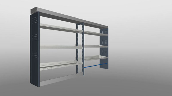 Plastipol-Scheu Profi-Line module voertuiginterieuroplossing 1710 x 2855 x 300/410 mm, PL 707