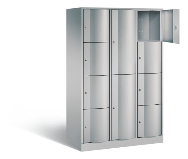 C+P XL combinatie lockerkast Resisto, H1950xB1148xD640mm, kleur: wit aluminium, 8070-3733 S10022