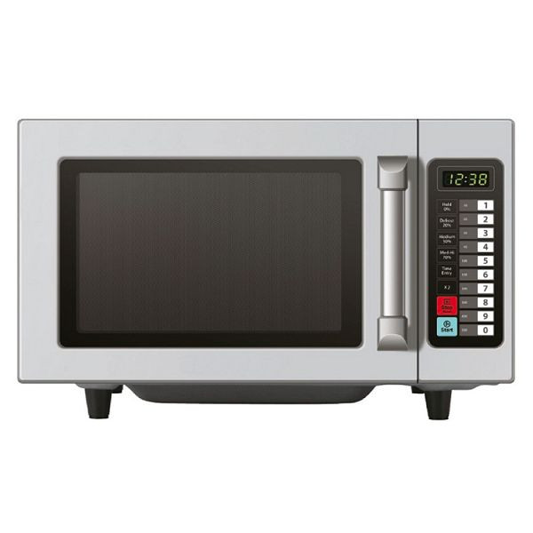 Gastro-Inox magnetron 1000W, 1000 watt magnetronvermogen, digitaal met touch buttons, 101.301